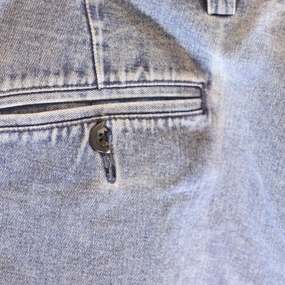 Nautica Clipper Relaxed Fit 36x32 Blue Mens Pleated Denim Jeans